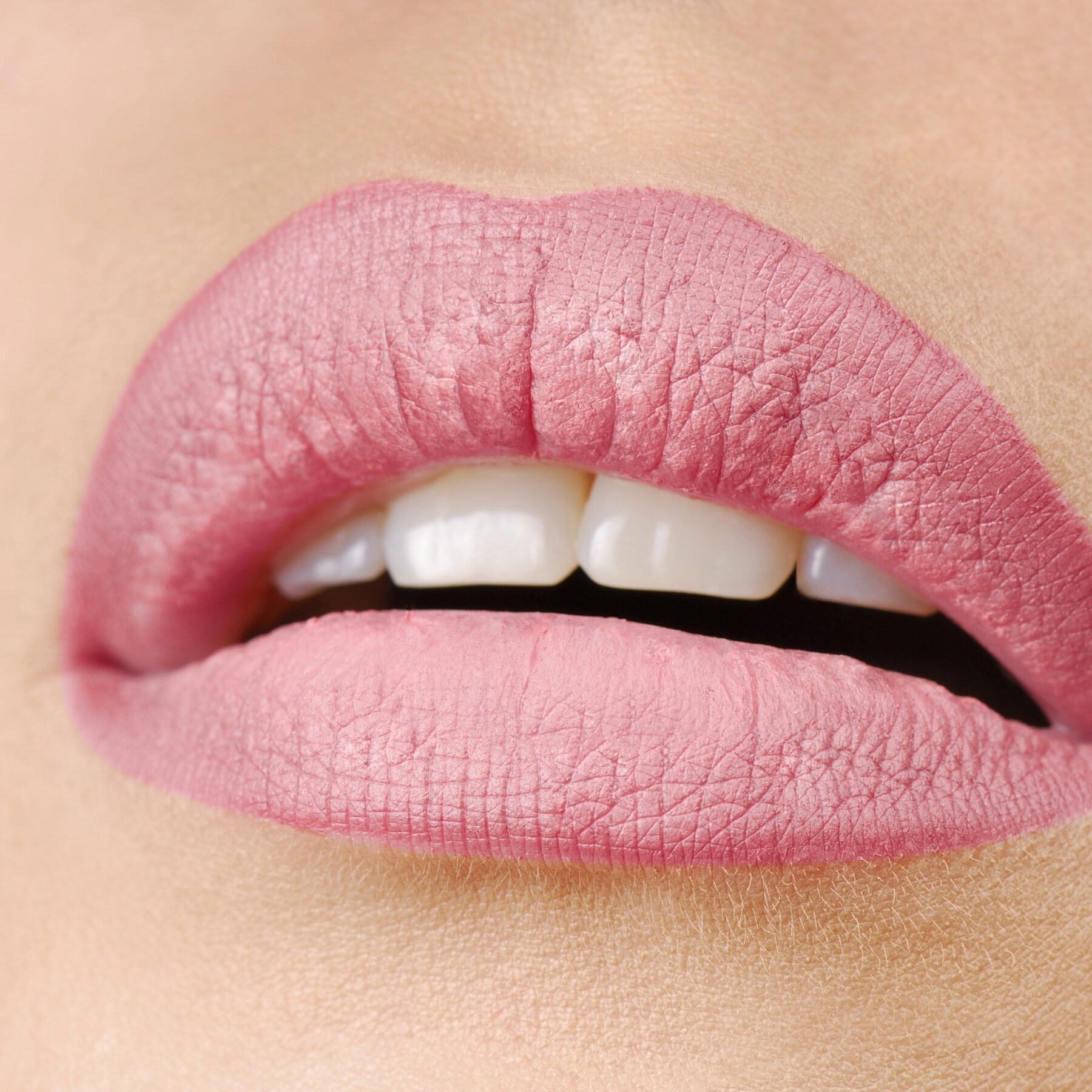 beautiful woman's lips zone make up